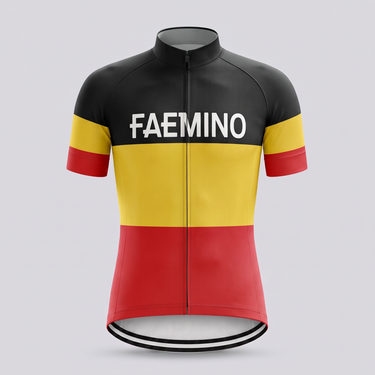 1970 Faemino Belgian Champion Retro Cycling Jersey - Merckx, short sleeve front view