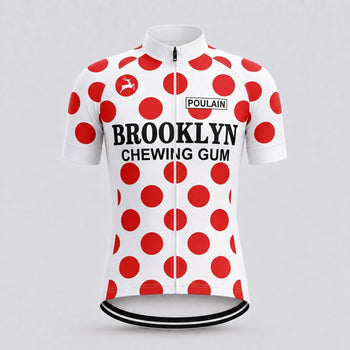 1976 Tour De France King of the Mountains Retro Cycling Jersey - Short sleeve front