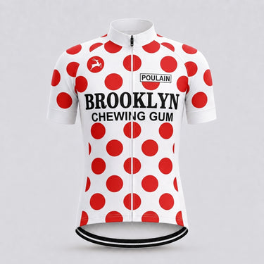 1976 Tour De France King of the Mountains Retro Cycling Jersey - Short sleeve front