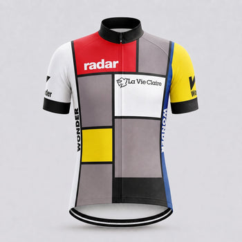 1985 La Vie Claire Retro Cycling Jersey - Hinault Lemond Retro Cycling Jersey- Retro Peloton