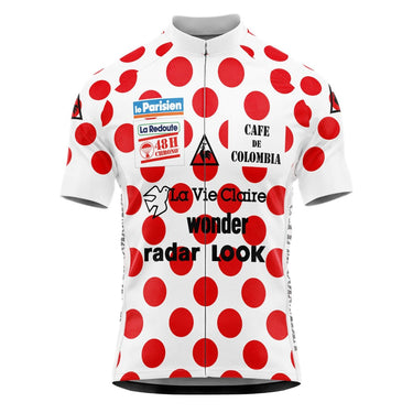 1986 Tour De France KOM Retro Cycling Jersey - Hinault Retro Cycling Jersey - Retro Peloton