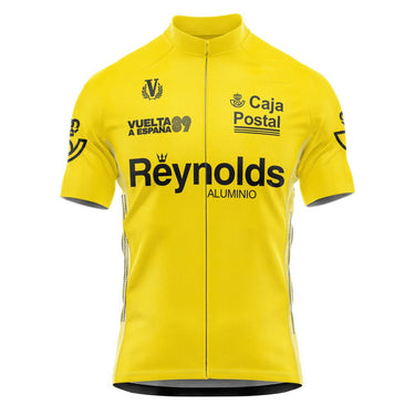 1989 Vuelta a Espana Winners Yellow Retro Cycling Jersey - Delgado Retro Cycling Jersey - Retro Peloton