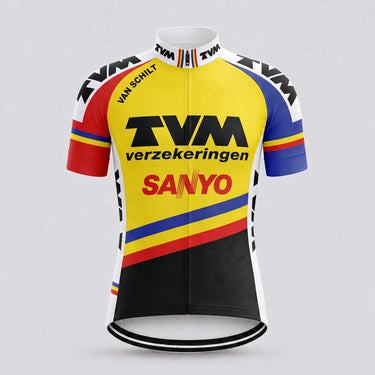 1991 TVM Sanyo Verzekeringen retro cycling jersey Retro Cycling Jersey- Retro Peloton