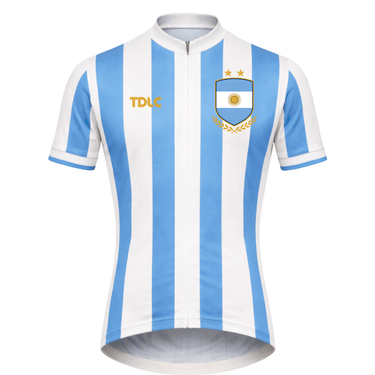 Argentina 1986 - Maradona 10 Retro Cycling Jersey Cycling Jersey - Retro Peloton