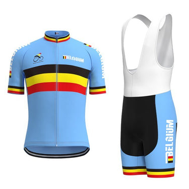 Belgium Cycling Team Retro Cycling Jersey Set Retro Cycling Set- Retro Peloton