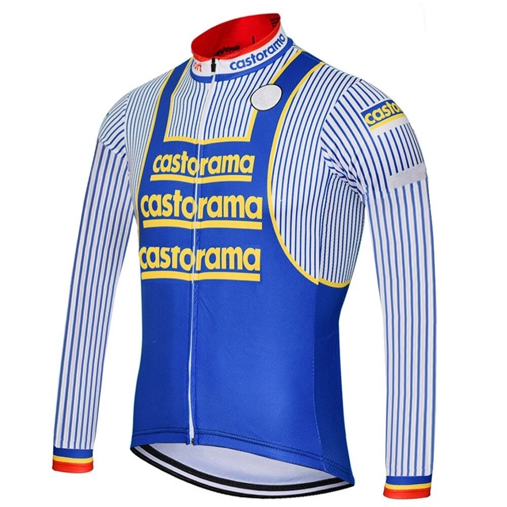 Maillot de cyclisme rétro à manches longues Castorama Retro Peloton