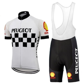 CLEARANCE - Classic 1960s Peugeot Shell Classic Retro Cycling Jersey Set EU Clearance- Retro Peloton
