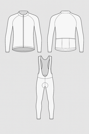 Custom Design Cycling Jersey & Shorts Long Set Retro Cycling Set - Retro Peloton