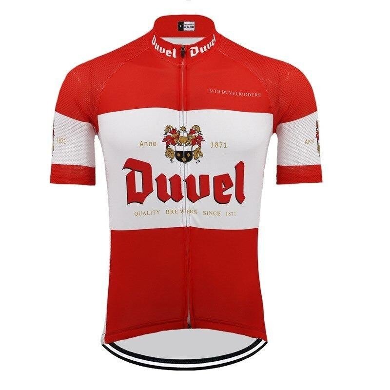 UK CLEARANCE Duvel Beer Retro Cycling Jersey Retro Peloton