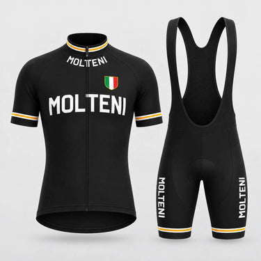 Molteni Black Retro Cycling Jersey Set Retro Cycling Set- Retro Peloton