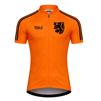Netherlands 1974 - Cruyff 14 Retro Cycling Jersey Cycling Jersey - Retro Peloton