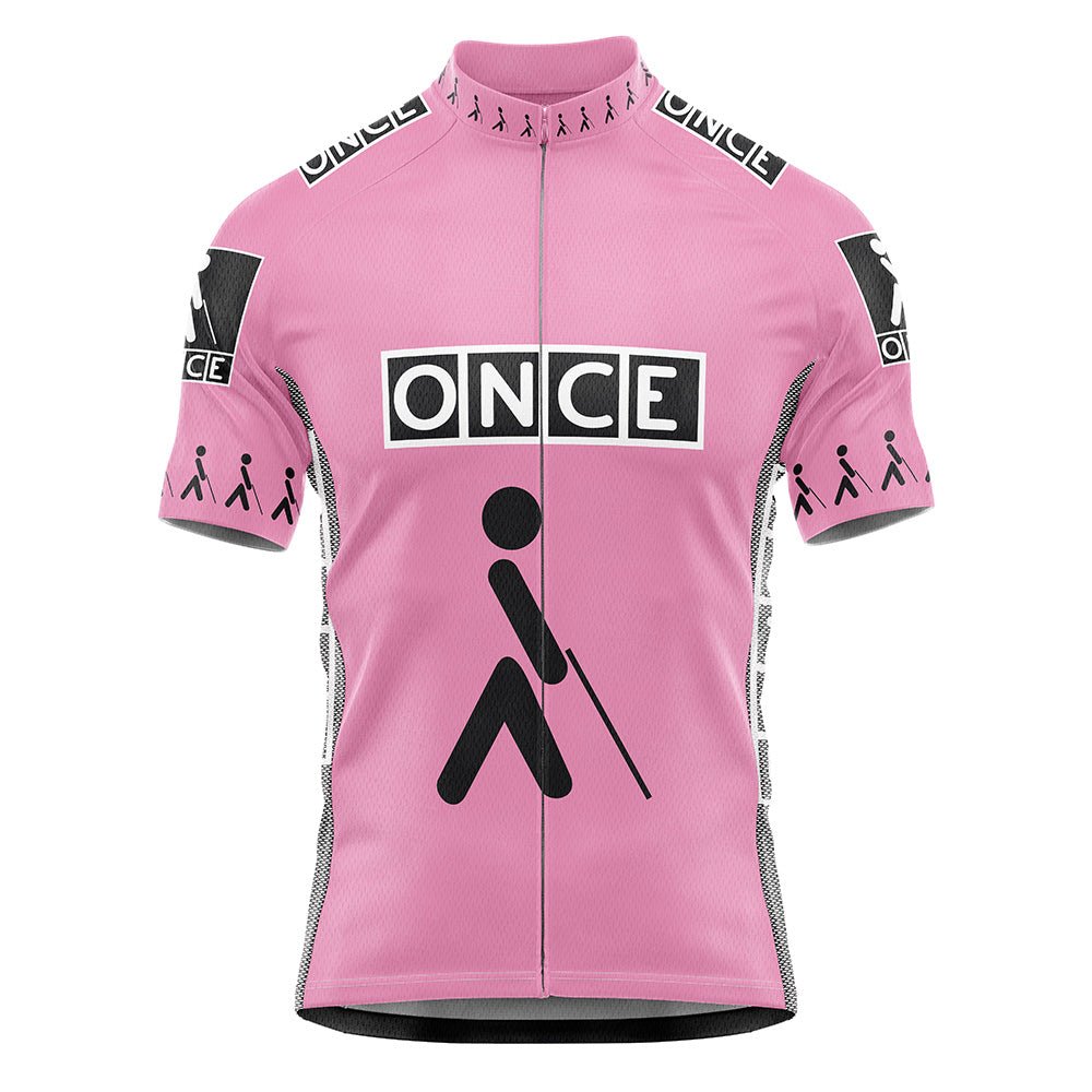 ONCE Pink retro cycling jersey