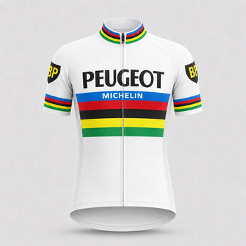 Peugeot BP Michelin Retro Cycling Jersey - World Champion Edition, front view