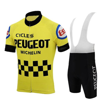 Peugeot Esso Michelin Retro Cycling Jersey Set Retro Cycling Set- Retro Peloton