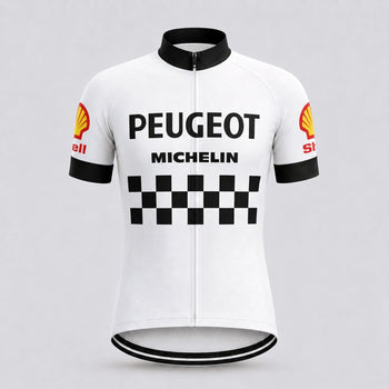 Peugeot Shell Retro Cycling Jersey - Short sleeve front