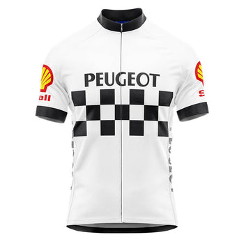 Peugeot Shell Retro Cycling Jersey, front view