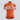 San Pellegrino retro cycling jersey, short sleeve, front view – orange with white bands