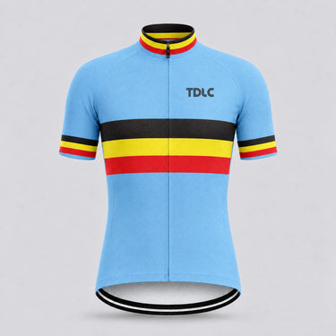 TDLC Belgium Retro Cycling Jersey - Short sleeve front