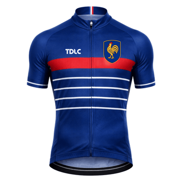 TDLC France 1984 - Platini 10 Retro Cycling Jersey Cycling Jersey - Retro Peloton