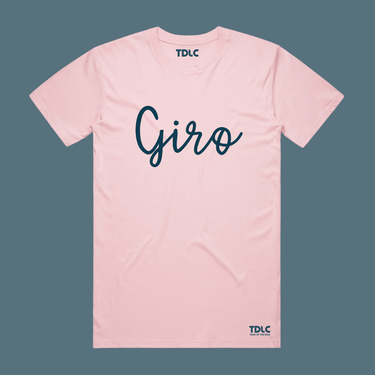 TDLC Giro premium pink t-shirt T-shirt- Retro Peloton