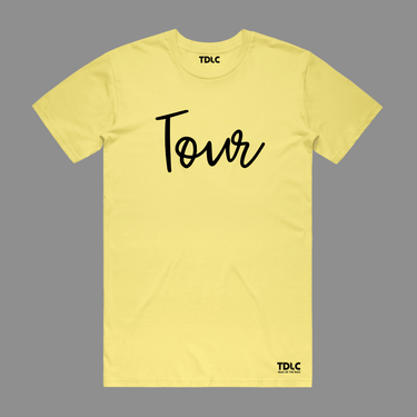 TDLC Le Tour premium yellow t-shirt T-shirt- Retro Peloton