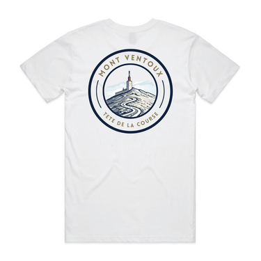 TDLC Mont Ventoux Premium White T-shirt T-shirt - Retro Peloton