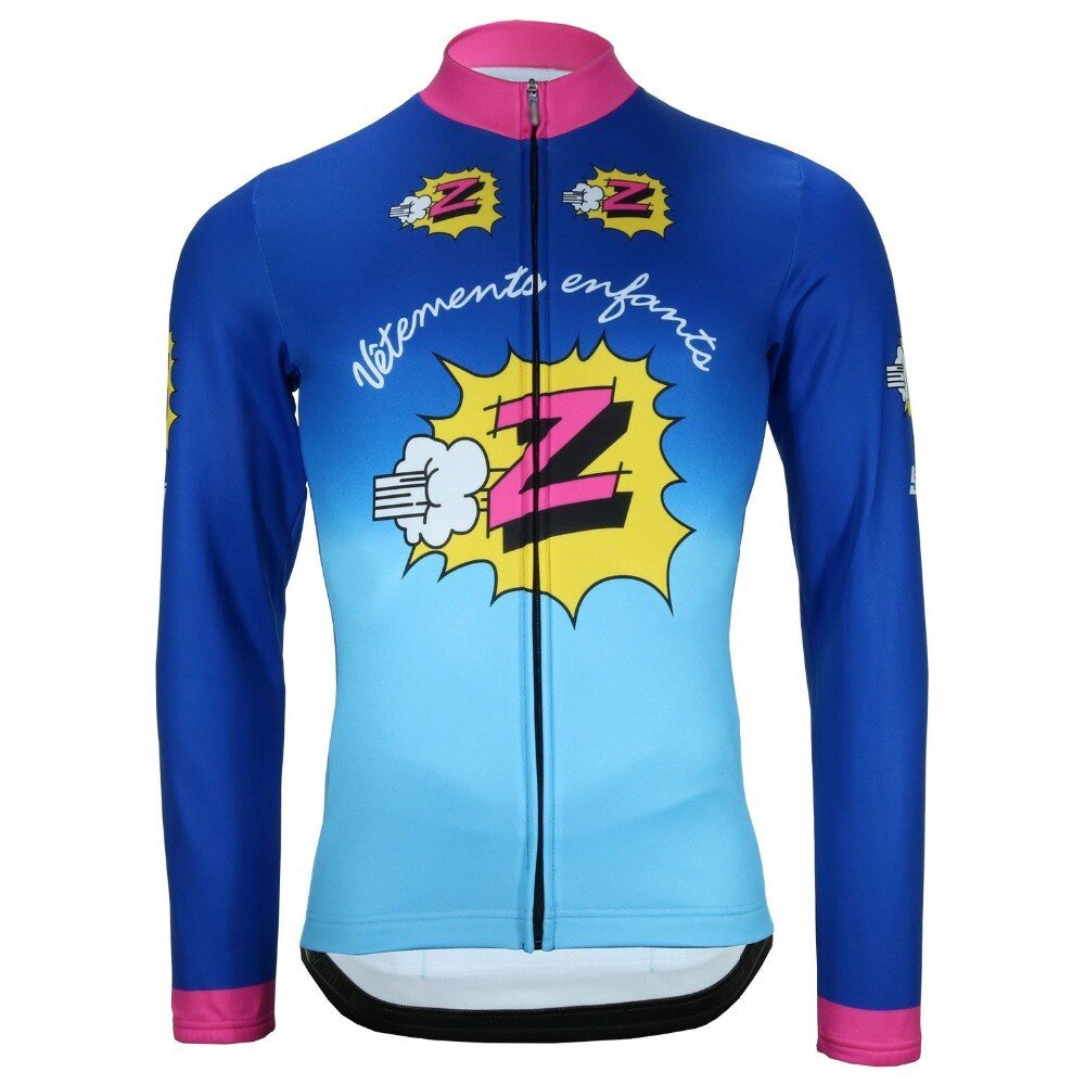 Vetements Enfants Team Z Retro Cycling Jersey with Fleece Option