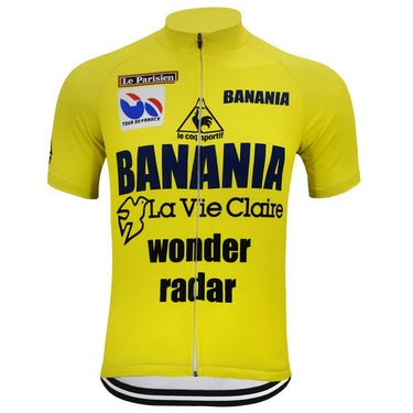 1985 Tour De France Yellow Retro Jersey - Hinault Retro Cycling Jersey- Retro Peloton