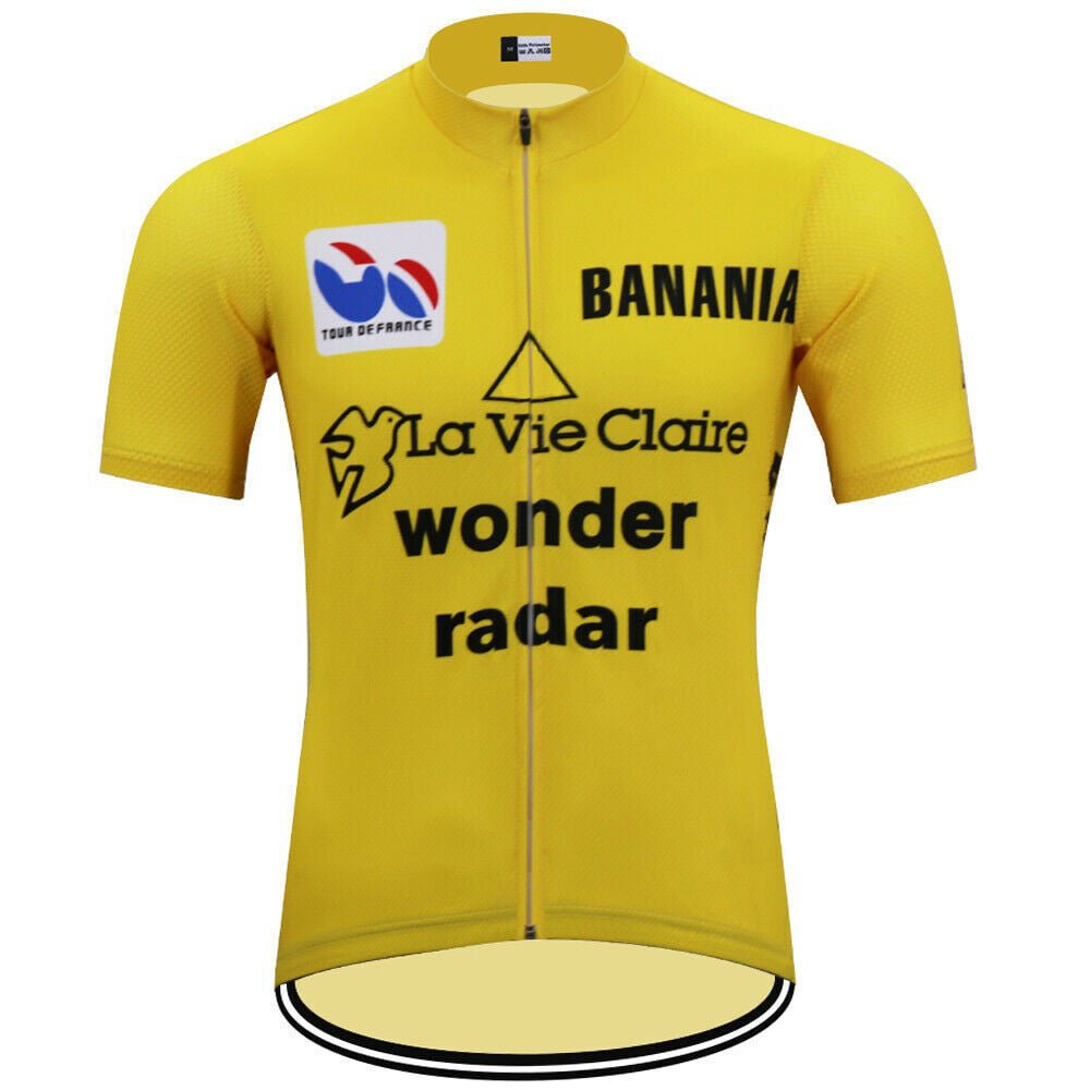 1986 Tour De France Yellow Retro Cycling Jersey Retro Peloton 1986 Tour De France Yellow Retro Cycling Jersey Retro Peloton