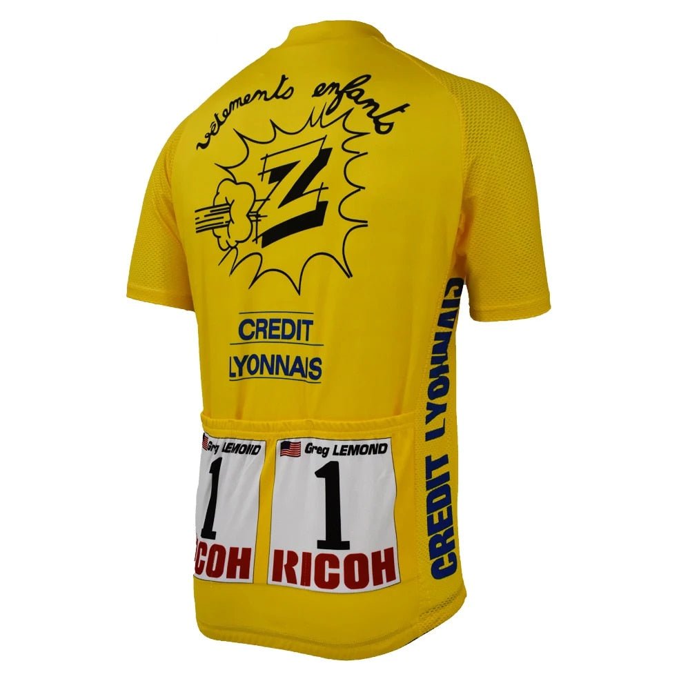 1990 Tour de France yellow jersey Z - Lemond Retro Cycling Jersey- Retro Peloton
