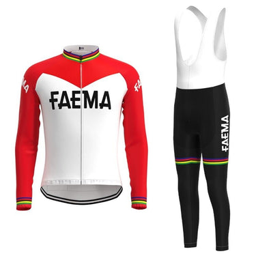 Faema 1969 Retro Cycling Jersey Long Set (With Fleece Option) Retro Cycling Set - Retro Peloton