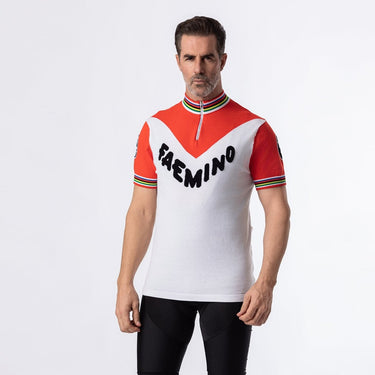 Faemino Deluxe Merino Wool Retro Cycling Jersey Retro Wool Cycling Jersey- Retro Peloton
