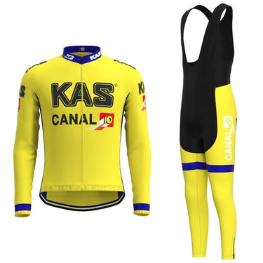 KAS Canal Retro Cycling Jersey Long Set (With Fleece Option) Retro Cycling Set - Retro Peloton
