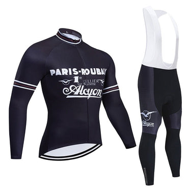 Paris - Roubaix Retro Cycling Jersey Long Set (With Fleece Option) Retro Cycling Set - Retro Peloton