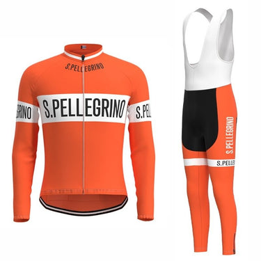 San Pellegrino Retro Cycling Jersey Long Set (With Fleece Option) Retro Cycling Set - Retro Peloton