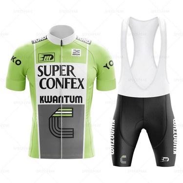 Super Confex Kwantum Retro Cycling Jersey Set Retro Cycling Set - Retro Peloton