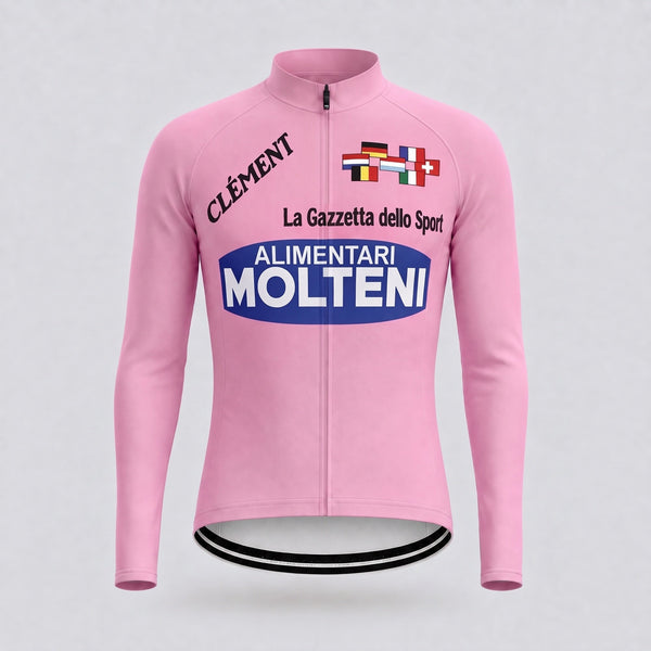 Maillot ciclista retro 1972 Giro d'Italia Pink Long Sleeve - Merckx
