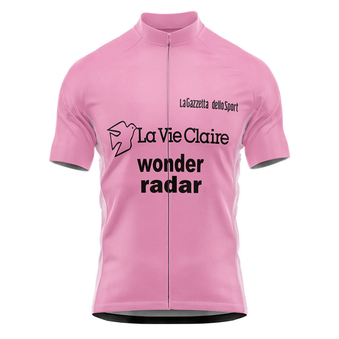 1985 Giro D'Italia Pink Retro Cycling Jersey - Hinault Retro Cycling Jersey - Retro Peloton