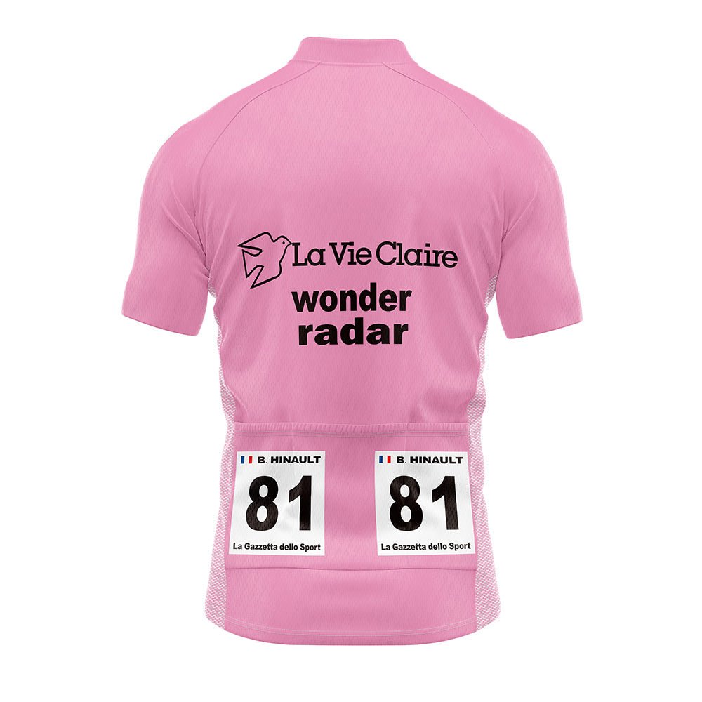 1985 Giro D'Italia Pink Retro Cycling Jersey - Hinault Retro Cycling Jersey - Retro Peloton