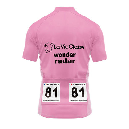 1985 Giro D'Italia Pink Retro Cycling Jersey - Hinault Retro Cycling Jersey - Retro Peloton