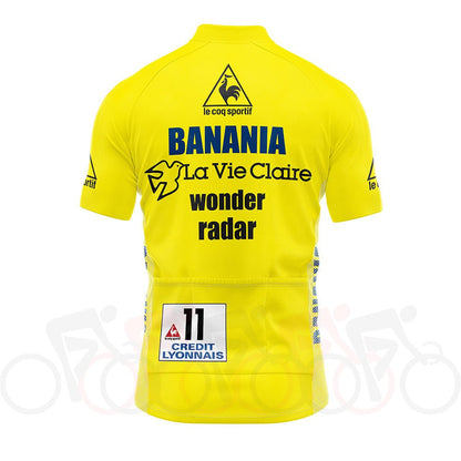 1985 Tour De France Yellow Retro Cycling Jersey - Hinault Retro Cycling Jersey - Retro Peloton