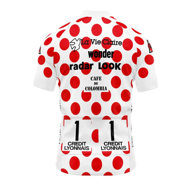1986 Tour De France KOM Retro Cycling Jersey - Hinault Retro Cycling Jersey - Retro Peloton