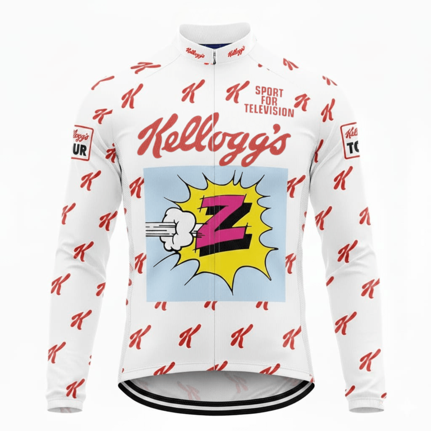 Maillot de cyclisme italien à carreaux audacieux et colorés vintage des années 90, taille L - France Maillot de cyclisme italien à carreaux audacieux et colorés vintage des années 90, taille L - France