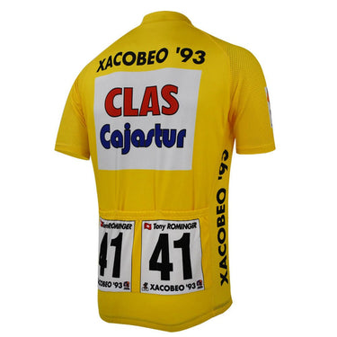 1992 Vuelta a Espana leaders yellow retro cycling jersey - Rominger Retro Cycling Set- Retro Peloton
