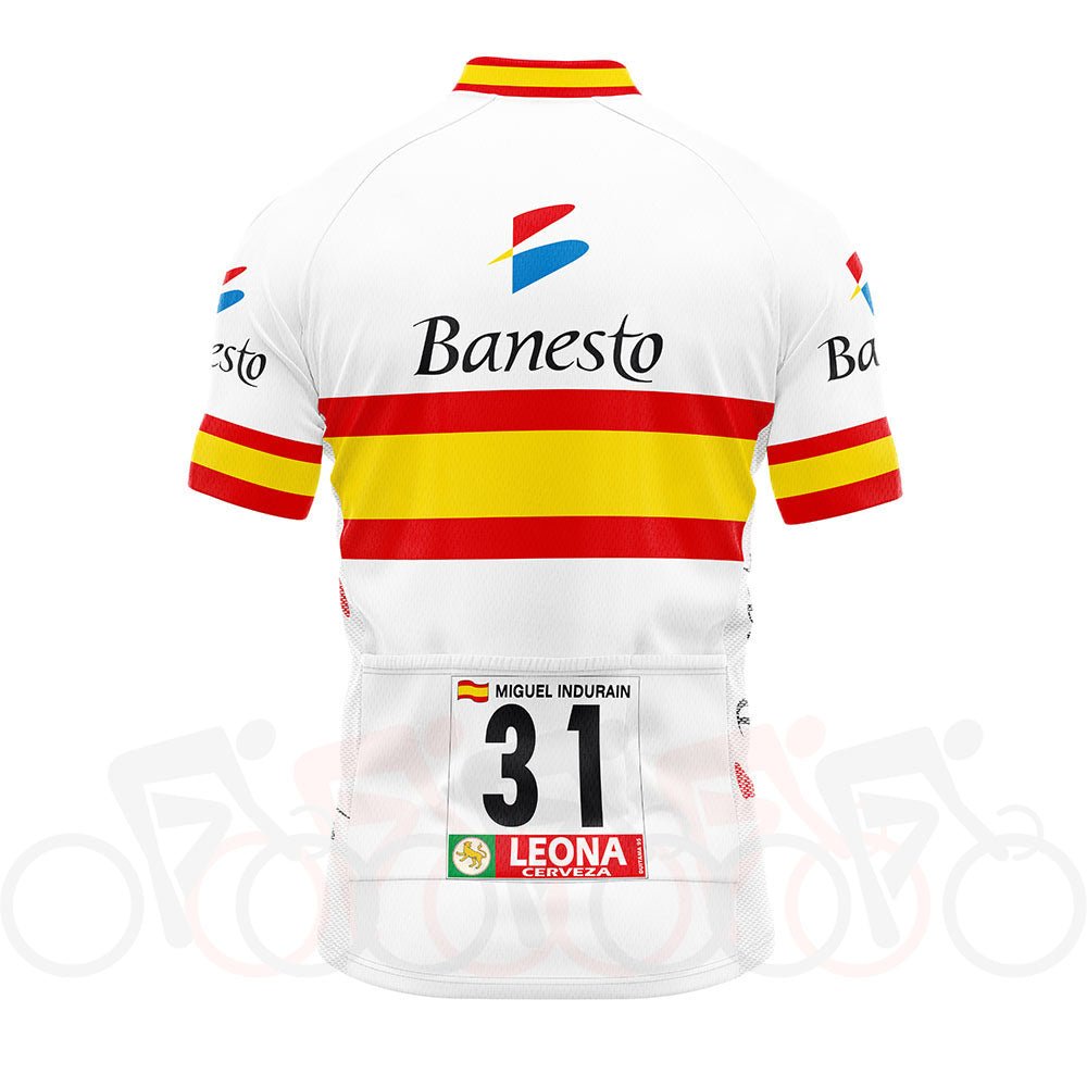 1995 Banesto Spanish National Team Retro Cycling Jersey - Indurain Retro Cycling Jersey - Retro Peloton