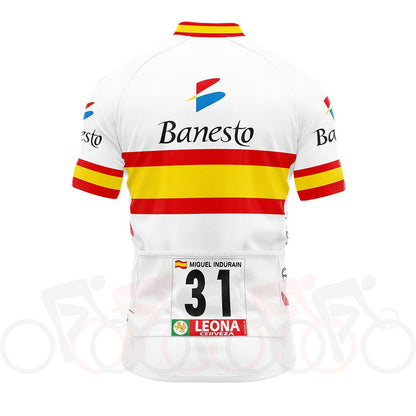 1995 Banesto Spanish National Team Retro Cycling Jersey - Indurain Retro Cycling Jersey - Retro Peloton