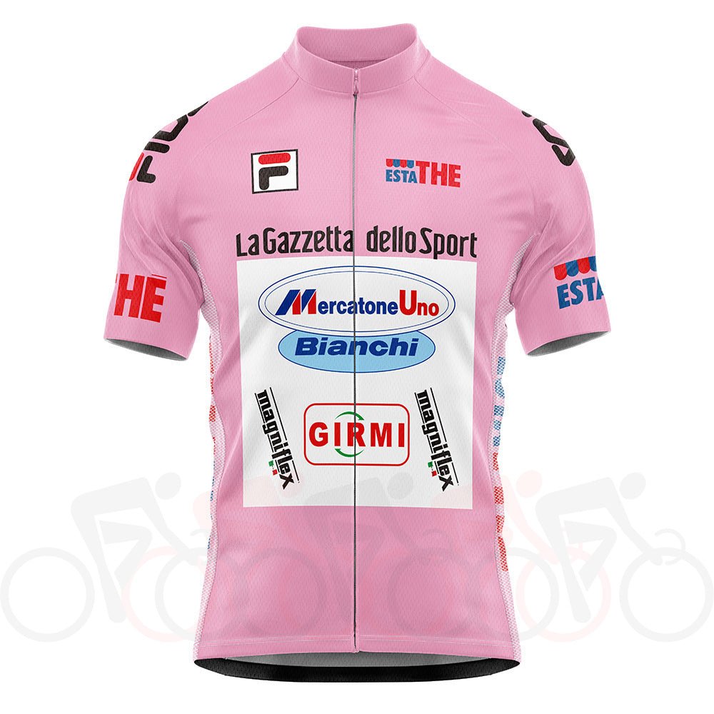 1999 Giro D'Italia Leaders Pink Jersey - Pantani Retro Cycling Jersey - Retro Peloton