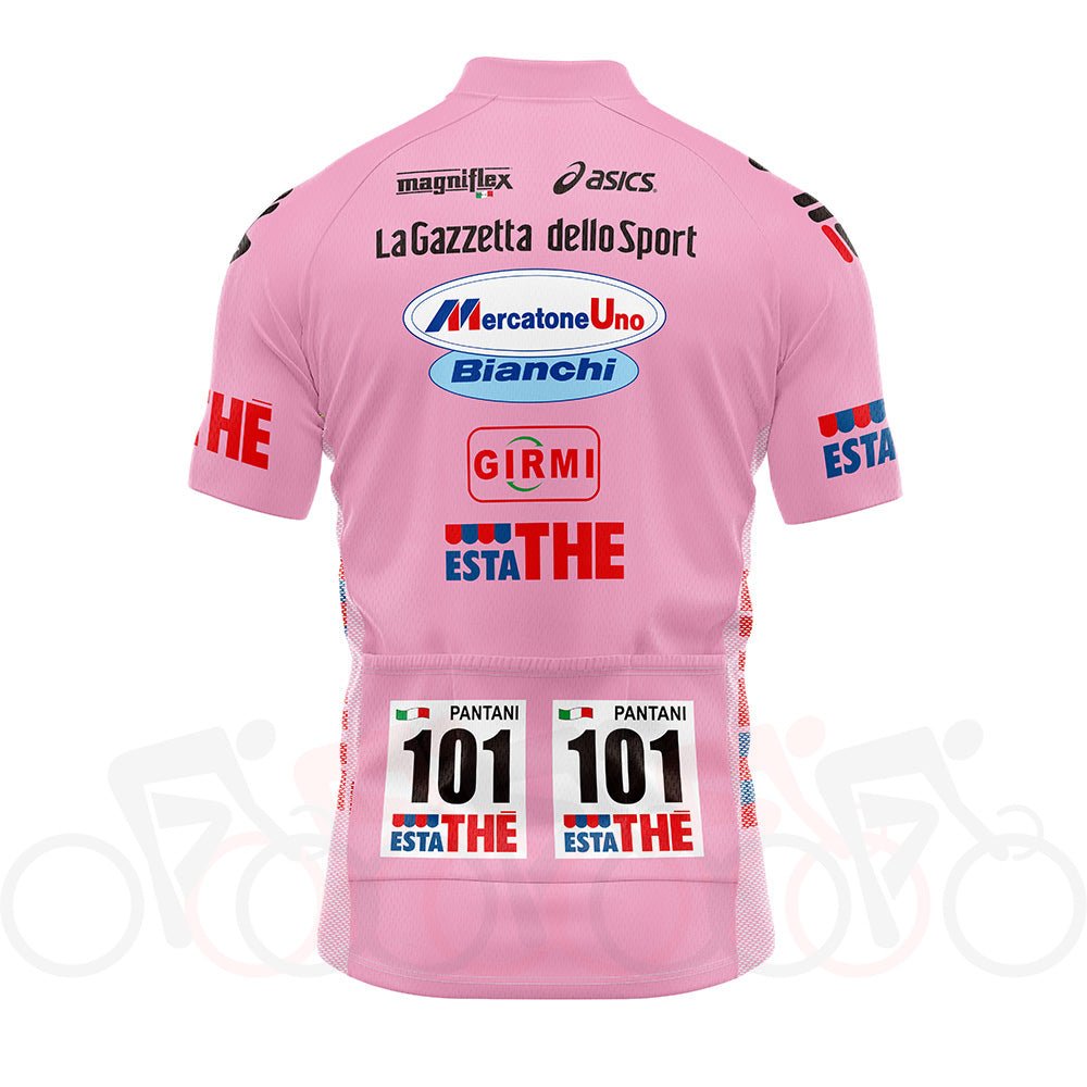 1999 Giro D'Italia Leaders Pink Jersey - Pantani Retro Cycling Jersey - Retro Peloton