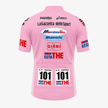 1999 Giro D'Italia Leaders Pink Jersey - Pantani Retro Cycling Jersey - Retro Peloton