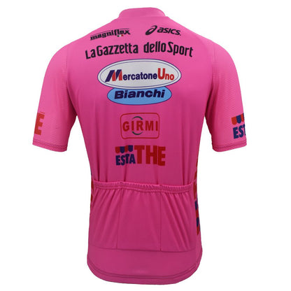 1999 Giro D'Italia Leaders Pink Jersey - Pantani Retro Cycling Jersey- Retro Peloton
